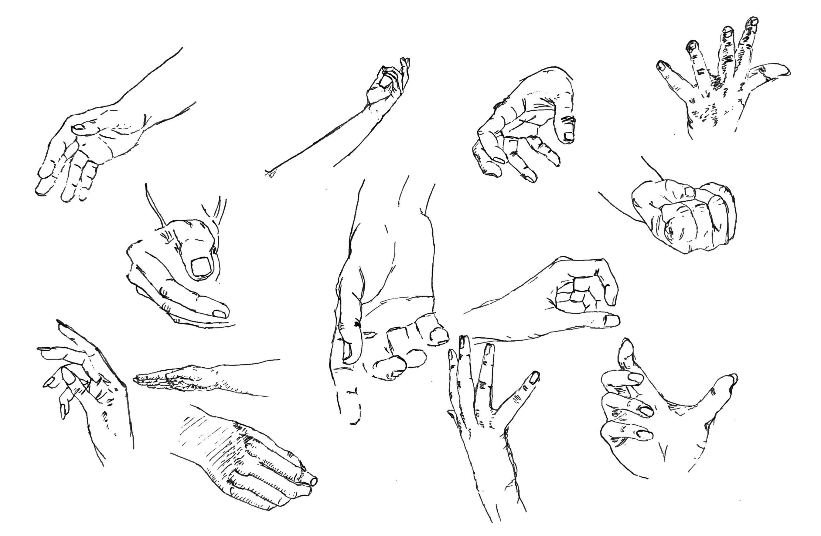 Hands practice (Day 3), Pen