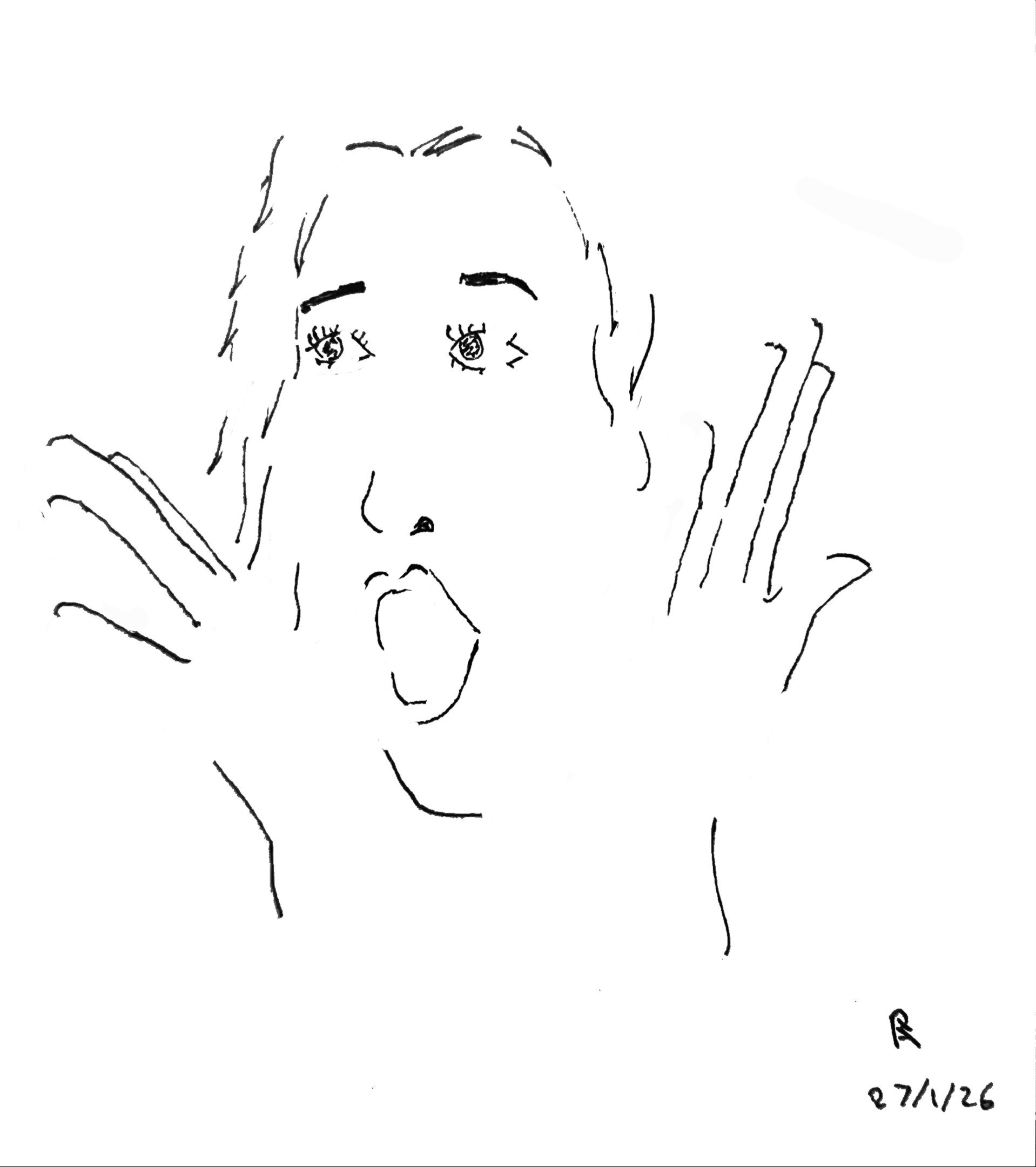 Shocked, Pen + Digital